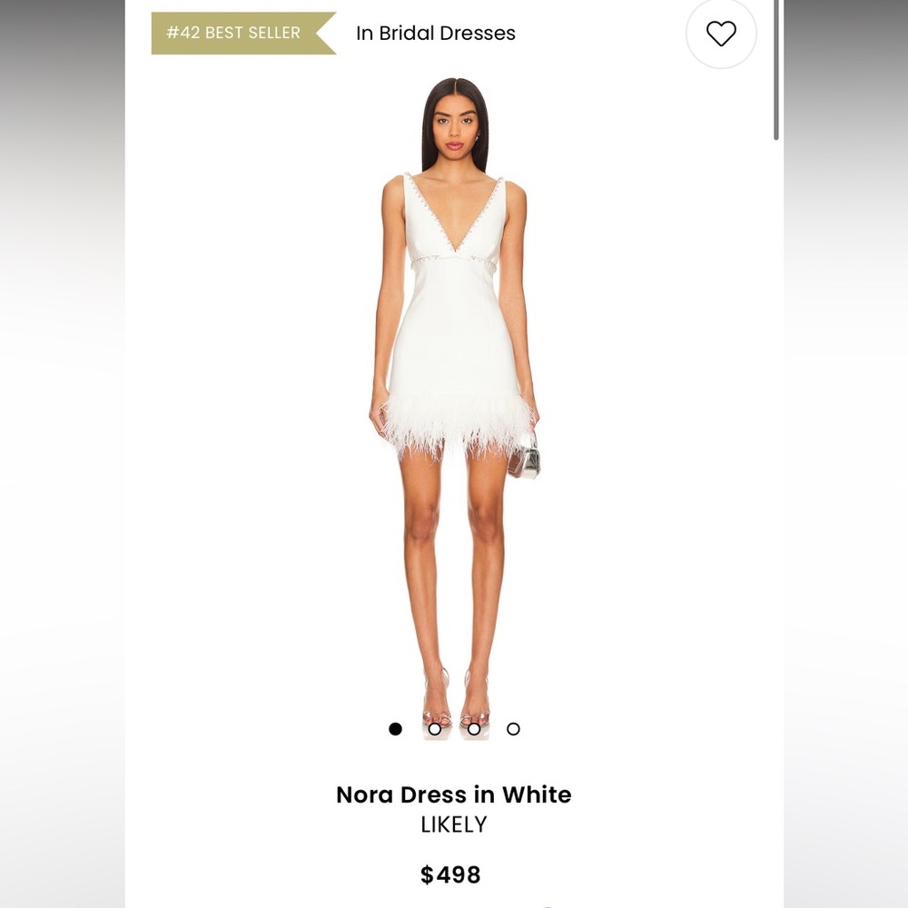 Likely White Sleeveless V-Neck Sundress